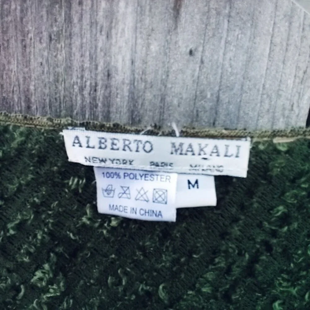 ALBERTO MAKALI Y2K VINTAGE ART TO WEAR COLOR BLOCK PRINT CRINKLE TOP SZ M BOHO - Picture 11 of 11